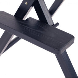 Oypla Professional Black Wooden Folding Director Makeup Chair With 2 Storage Pouches - thumbnail 4