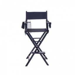Oypla Professional Black Wooden Folding Director Makeup Chair With 2 Storage Pouches - thumbnail 8