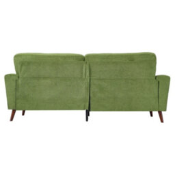 Darphe 2-Seater Green Chenille Upholstered Sofa With Pillows, 220Cm W X 81Cm D X 91Cm H - thumbnail 3