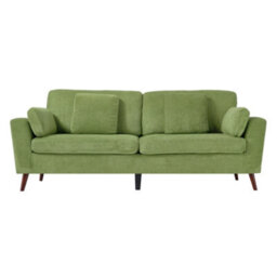 Darphe 2-Seater Green Chenille Upholstered Sofa With Pillows, 220Cm W X 81Cm D X 91Cm H - thumbnail 2