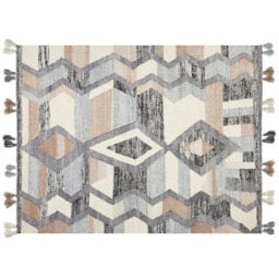 Beliani Rug Aygezard Multicolour 160 X 230 Cm Wool Kilim