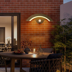 Living And Home Waterproof Outdoor Led Wall Light Curved Shaped Garden Lamp With Pir Motion Sensor - thumbnail 3