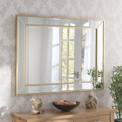 Yearn Angled Wall Mirror Brass 77X105Cm