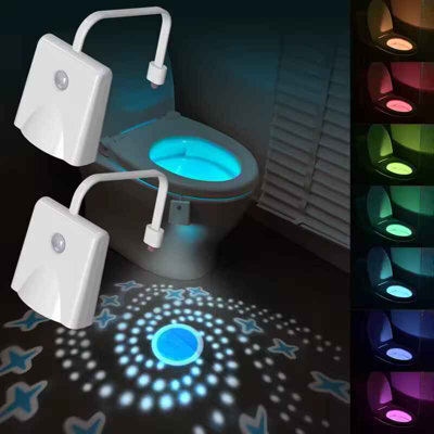Toilet Night Light Led Motion Sensor 10 Colors Waterproof Bathroom Lamp - image 1