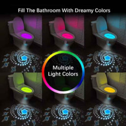 Toilet Night Light Led Motion Sensor 10 Colors Waterproof Bathroom Lamp - thumbnail 7
