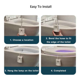Toilet Night Light Led Motion Sensor 10 Colors Waterproof Bathroom Lamp - thumbnail 6