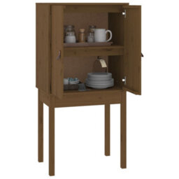 Berkfield Highboard Honey Brown 60X40X120 Cm Solid Wood Pine - thumbnail 4