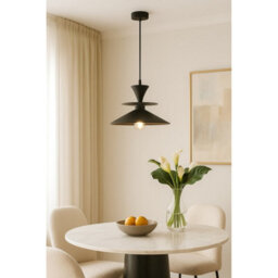 Luminosa Lighting Luminosa Della Dome Pendant Ceiling Light Brown, Black 1X E27 - thumbnail 3