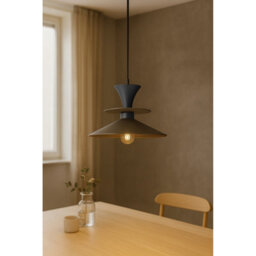 Luminosa Lighting Luminosa Della Dome Pendant Ceiling Light Brown, Black 1X E27 - thumbnail 2