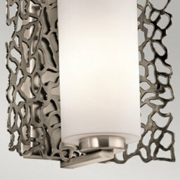 Luminosa Lighting Elstead Silver Coral 1 Light Wall Light Silver, E27 - thumbnail 3