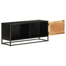 Berkfield Tv Cabinet 90X30X40 Cm Rough Mango Wood - thumbnail 3