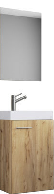 Vcm 3Tlg Washroom Washbasin Slito Mirror - image 1