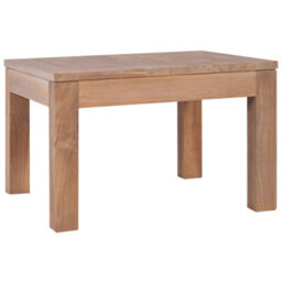 Berkfield Coffee Table Solid Teak Wood With Natural Finish 60X60X40 Cm - thumbnail 2