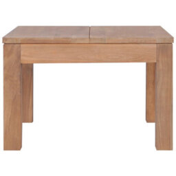 Berkfield Coffee Table Solid Teak Wood With Natural Finish 60X60X40 Cm - thumbnail 3