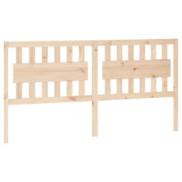 Berkfield Bed Headboard 185.5X4X100 Cm Solid Wood Pine - thumbnail 2