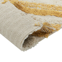 Beliani Rug Bingol Yellow 140 X 200 Cm Cotton - thumbnail 6