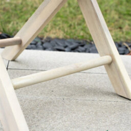 Abrihome Acacia Wood Folding Bistro Set, 2 Chairs & Square Table, Space-Saving, Weather-Resistant, Ideal For Garden & Balcony - thumbnail 9