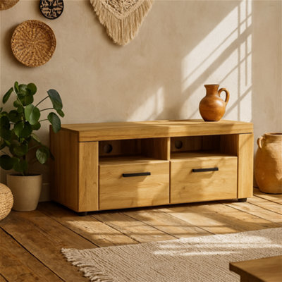 Wyld Haus Larkwood 2-Drawer Oak Tv Media Cabinet Freestanding6mm W - image 1
