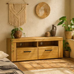 Wyld Haus Larkwood 2-Drawer Oak Tv Media Cabinet Freestanding6mm W - thumbnail 2