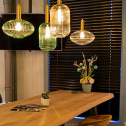 Lucide Maloto 30 Glass Ceiling Pendant Light Amber - thumbnail 7
