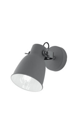 Luminosa Lighting Luminosa Legend Wall Reading Task Light, Grey, White, Nickel, E27