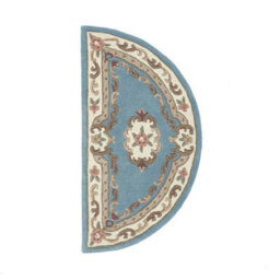 Blue Traditional Wool Rug, Floral Rug With 25mm Thickness, Blue Handmade Rug For Bedroom, & Living Room-150Cm X 240Cm - thumbnail 4