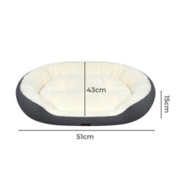 Skylos Dog Bed Luxury Soft Washable Puppy Cat Cushion Mattress Corduroy Grey - thumbnail 4
