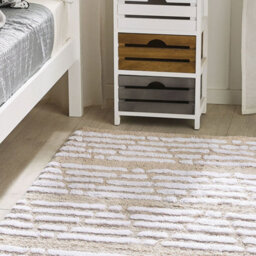 Wyld And Coco Casaboho Hand-Woven Shaggy Cotton Rug 120 X 180 Cm - Beige Boho Area Rug For Bedroom And Living Room - thumbnail 2