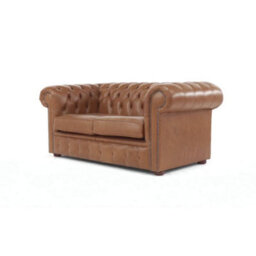 Chesterfield 2 Seater Old English Tan Real Leather Sofa Bespoke In Classic Style - thumbnail 6
