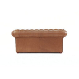Chesterfield 2 Seater Old English Tan Real Leather Sofa Bespoke In Classic Style - thumbnail 9
