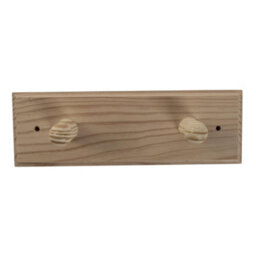 Woodeedoo Set Of 3 Wooden Coat Hooks Wall Mounted 2 Pegs Unpainted Pine Rack Rail For Hallway Kitchen Door 18.5 X 6 X 5.5 Cm - thumbnail 6