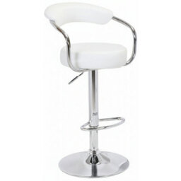 Berty Breakfast Bar Stool White Cushioned Padded Seat And Backrest