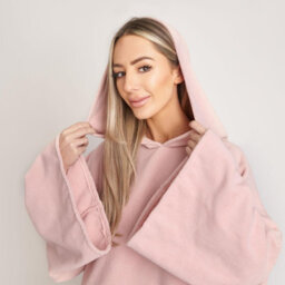 OHS Adult Poncho Oversized Hooded Towel Bath Robe - thumbnail 3