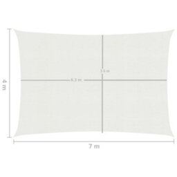 Berkfield Sunshade Sail 160 G/m2 White 4X7 M Hdpe - thumbnail 6