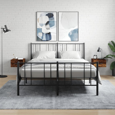 Berkfield Wall-Mounted Bedside Cabinets 2 Pcs Smoked Oak 35X35X20 Cm - image 1