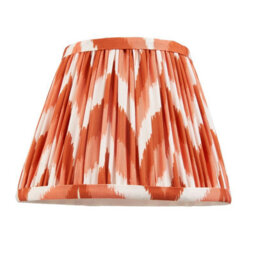 Luminosa Lighting Luminosa Obelisk T Bar Brushed Aged Brass Plate Wall Light With Apricot Orange Fabric Zigzag Shade 20Cm B22 - thumbnail 6