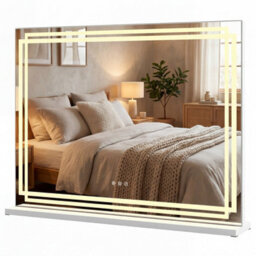 Gainoom Vanity Mirror 80 X 60 Cm Lighted Makeup Mirror With 3 Color Dimmable Lighting Modes And Smart Touch Control - thumbnail 6