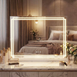 Gainoom Vanity Mirror 80 X 60 Cm Lighted Makeup Mirror With 3 Color Dimmable Lighting Modes And Smart Touch Control - thumbnail 5