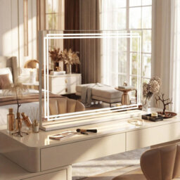Gainoom Vanity Mirror 80 X 60 Cm Lighted Makeup Mirror With 3 Color Dimmable Lighting Modes And Smart Touch Control - thumbnail 3