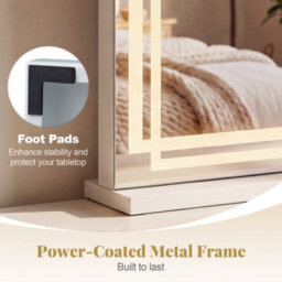 Gainoom Vanity Mirror 80 X 60 Cm Lighted Makeup Mirror With 3 Color Dimmable Lighting Modes And Smart Touch Control - thumbnail 9