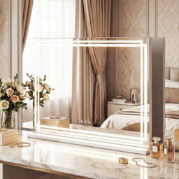 Gainoom Vanity Mirror 80 X 60 Cm Lighted Makeup Mirror With 3 Color Dimmable Lighting Modes And Smart Touch Control - thumbnail 8
