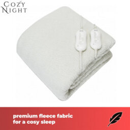Cozy Nights Cozy Night Double Size Electric Blanket Heated With 3 Heat Settings - Quick Fit Underblanket - Fleece Material Machine Washable - thumbnail 2