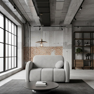 Viva Comfy Ii Living Room Sofa Bed With Storage Chipboard Frame Foam Mattress Metal Legs 132X103X85Cm Light Grey - image 1