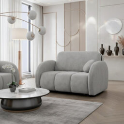 Viva Comfy Ii Living Room Sofa Bed With Storage Chipboard Frame Foam Mattress Metal Legs 132X103X85Cm Light Grey - thumbnail 3