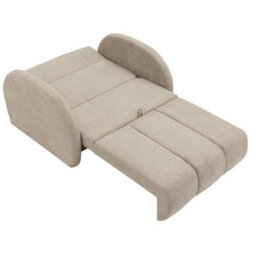 Viva Comfy Ii Living Room Sofa Bed With Storage Chipboard Frame Foam Mattress Metal Legs 132X103X85Cm Light Grey - thumbnail 5