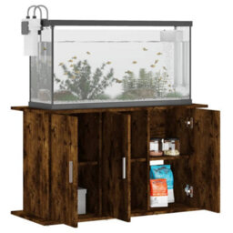 Walplus Smoked Oak Aquarium Stand 101X41X58 Cm Engineered Wood - Fish Tank Cabinet - thumbnail 3