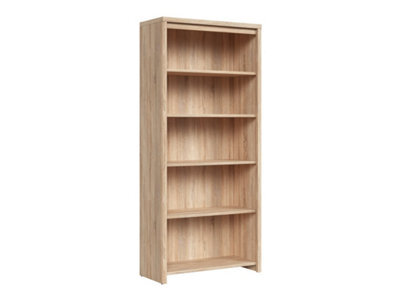 Arte Kaspian Sonoma Tower 90Cm Tall Bookcase - Open 4-Shelf Display Unit - image 1