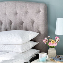 Lancashire Textiles Duck Feather Cotton Cambric With Piped Edge Machine Washable Pillow Pair - thumbnail 2