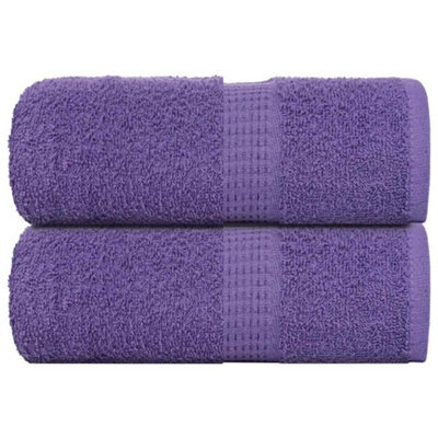 Berkfield Soap Towels 2 Pcs Purple 30X30 Cm 360 Gsm 100% Cotton - image 1