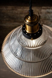 Romilly Tapered Etched Glass French Style Pendant Light - Se Home - thumbnail 7